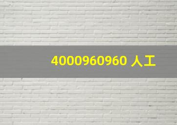 4000960960 人工